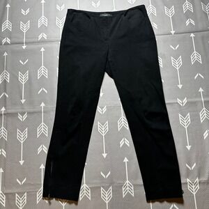 Talbots Modern Petites Black Pants Size 4P Zip‎ Hem Detail Dress Career